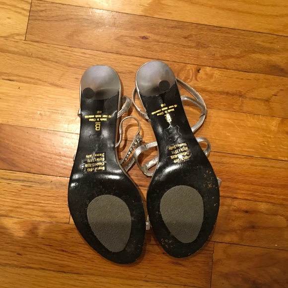 Silver Heels with Rhinestones - Picture 2 of 4